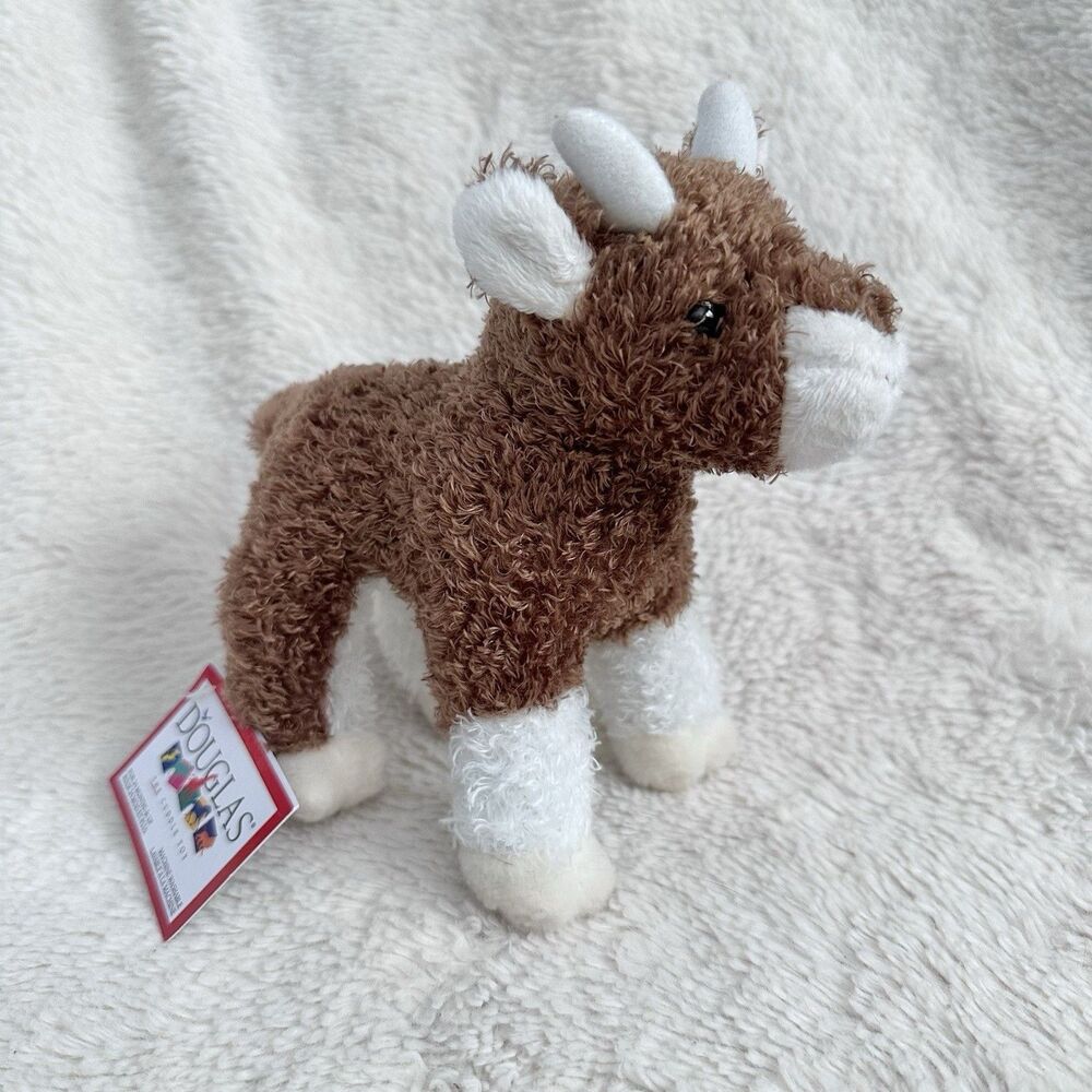 New Douglas Baby Buffy Brown Billy Goat Plush Small Mini Farm Animal Cuddle Toy